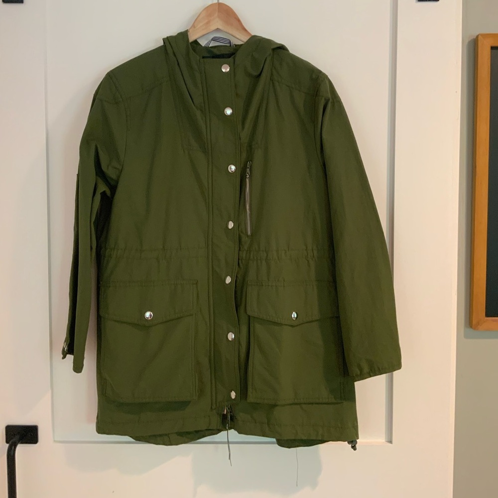 J.Crew Hooded Rain Jacket -Womens